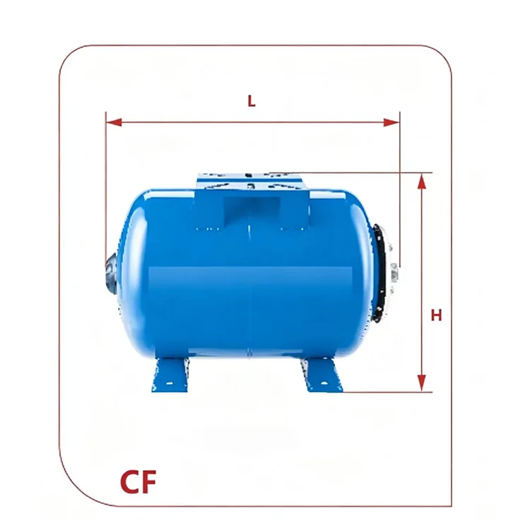 ถังขยายเมมเบรนแบบเปลี่ยนแนวนอนซีรีส์ CF (เหล็กกล้าคาร์บอน) — 19 ลิตรถึง 100 ลิตร